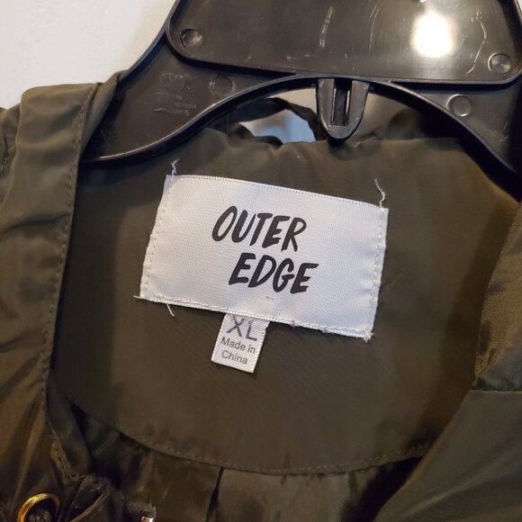 ✨ Olive Green Anorak Utility Jacket | OUTER EDGE | XL | Drawstring Waist | XL - Picture 4 of 9